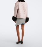 Jacques Wei Embroidered satin miniskirt