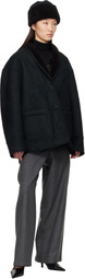 LE17SEPTEMBRE Gray Drawstring Easy Wool Trousers