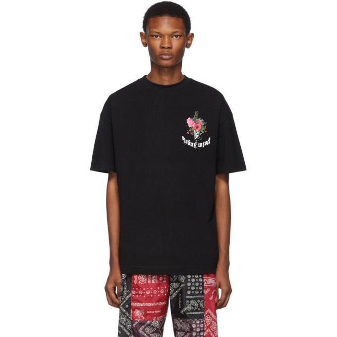 Photo: Palm Angels Black Flowers T-Shirt