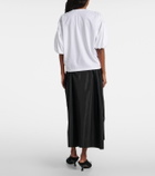 Noir Kei Ninomiya Gathered cotton jersey T-shirt