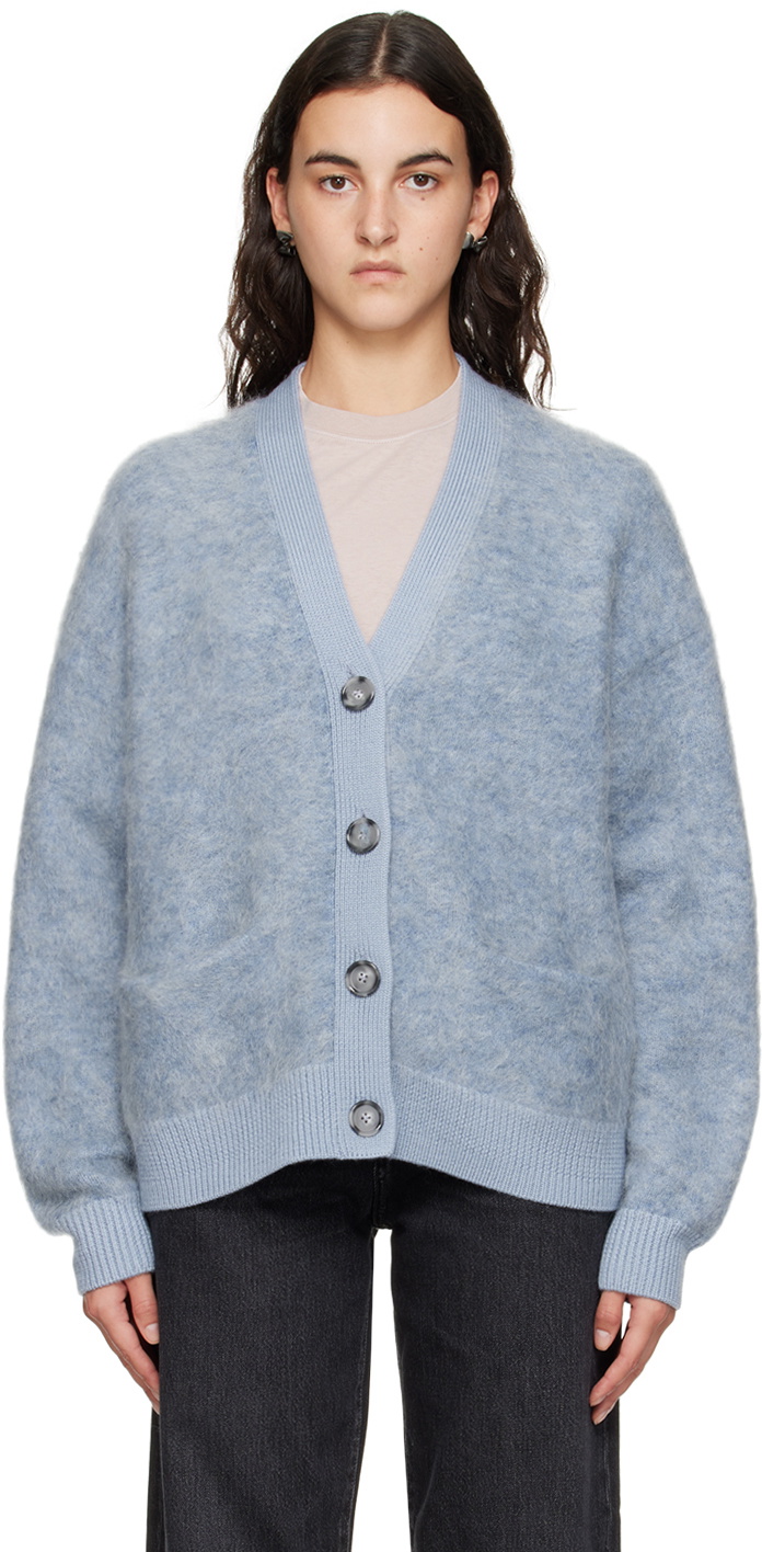 Acne Studios Blue Fluffy Cardigan Acne Studios