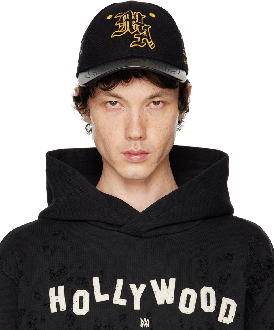 AMIRI Black & Yellow 'MA' Varsity Cap Amiri