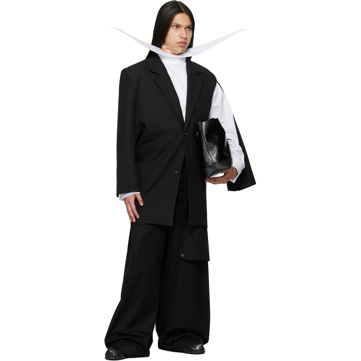 EGONlab Black Curved Vent Blazer