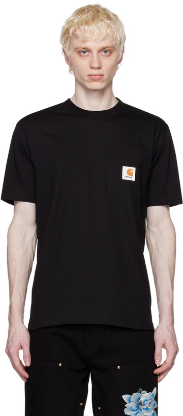 Photo: Awake NY Black Carhartt WIP Edition Pocket T-Shirt