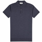 John Smedley Men's Payton Merino Knit Polo Shirt in Hepburn Smoke