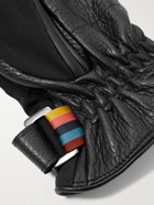 Paul Smith - Wool-Blend Lined Full-Grain Leather and Shell Gloves - Black