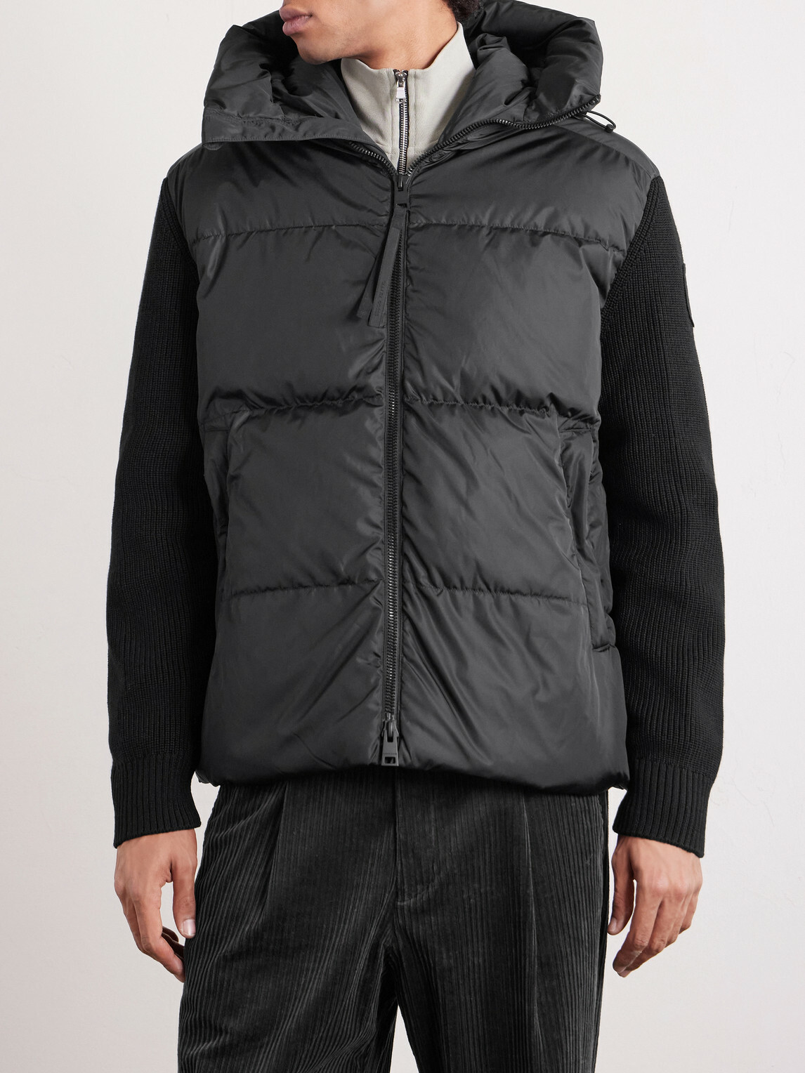 Canada Goose - HyBridge® Wool and Quilted Shell Hooded Down Jacket - Black