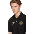 Alexander McQueen Black Embroidered Polo