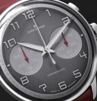 Junghans - Meister Driver Chronoscope 45mm Stainless Steel and Leather Watch, Ref. No. 027/3685.00 - Gray