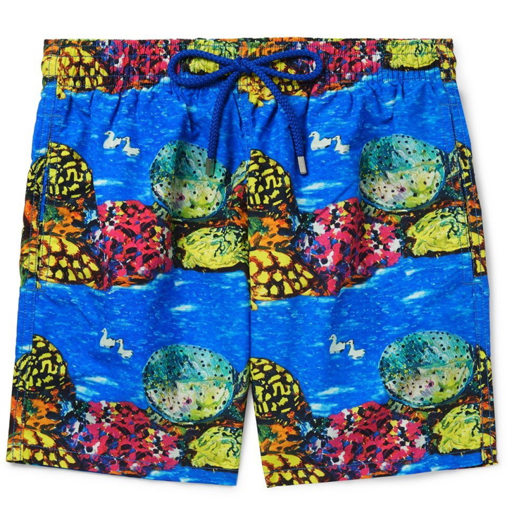 Photo: Vilebrequin - Hunt Slonem Moorea Mid-Length Printed Swim Shorts - Blue