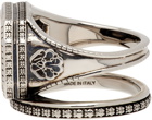 Alexander McQueen Silver & Gold Signature Signet Ring