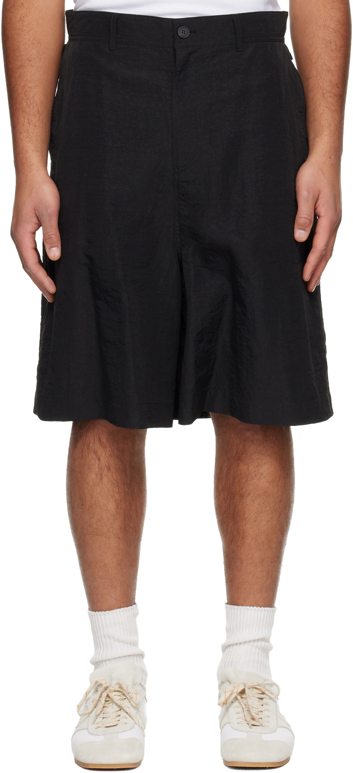 LE17SEPTEMBRE Black Adjustable Bermuda Shorts