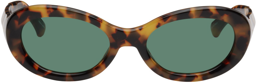 Dries Van Noten Tortoiseshell Oval Sunglasses