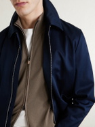 Canali - Slim-Fit Cotton Zip-Up Sweater - Brown