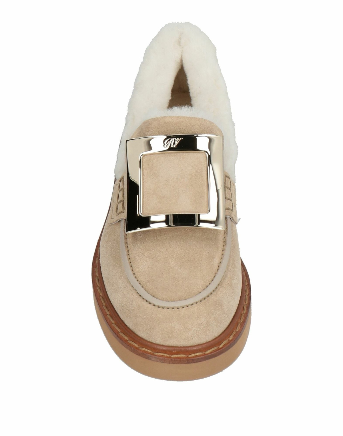 Roger Vivier Womens Loafers Light in Grey