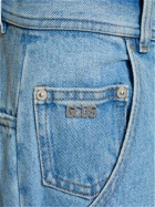 GCDS - 32cm Loose Cotton Denim Cargo Jeans