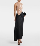 David Koma Sequined draped maxi dress
