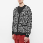 Fucking Awesome Men's Stretched Stamp Cardigan in Black/White
