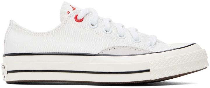 Photo: Converse White & Gray Chuck 70 Low Top Sneakers