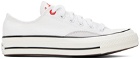 Converse White & Gray Chuck 70 Low Top Sneakers