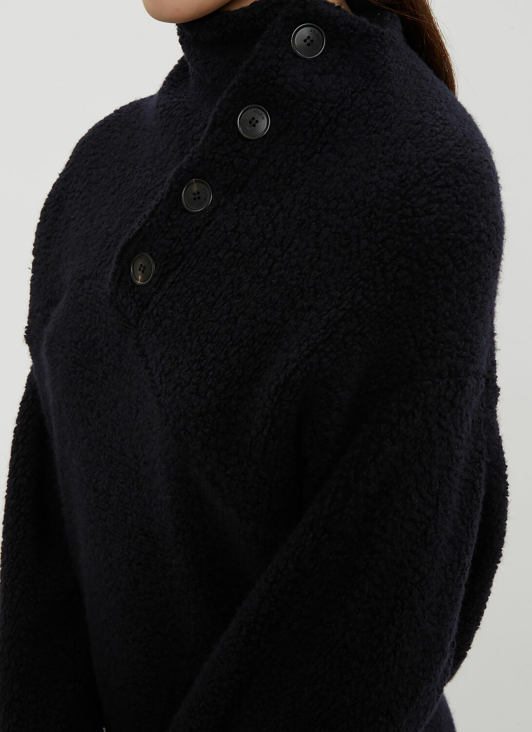 Atlein Asymmetrical Neck Sweater Dress