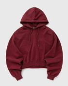 ROTATE Birger Christensen TERRY BACK CROPPED HOODIE Red Womens Hoody