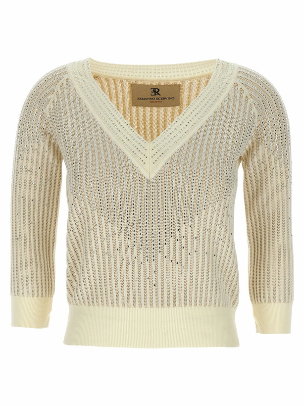 Photo: Ermanno Scervino Rhinestone Sweater