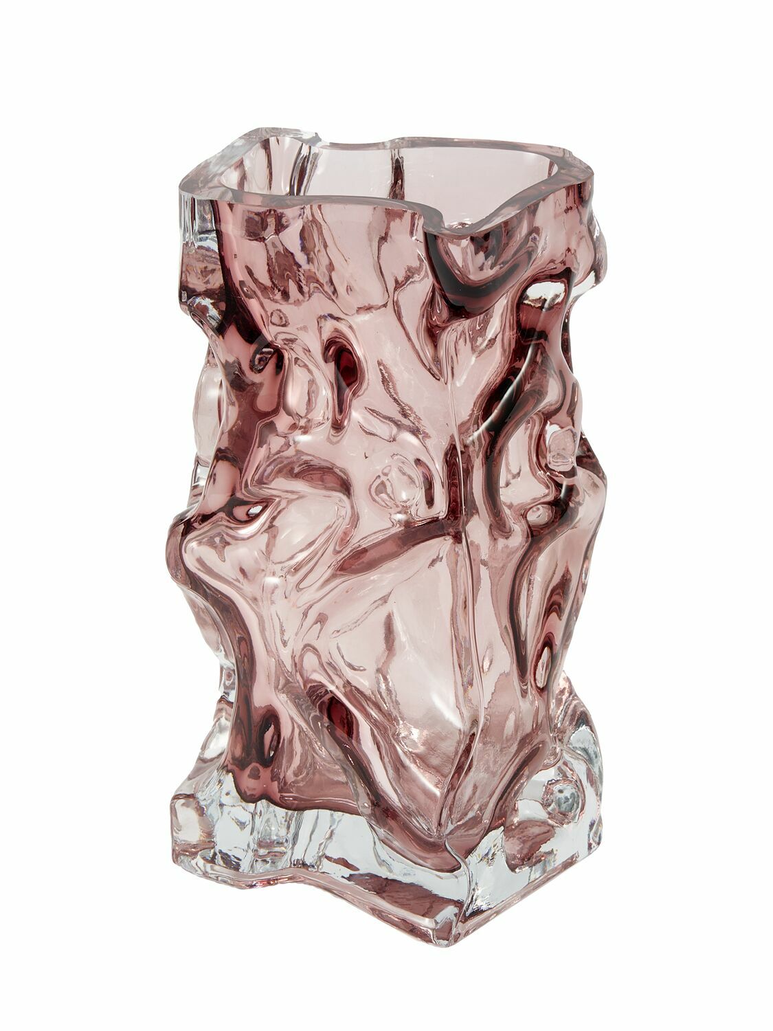 POLSPOTTEN Light Pink Ice Glass Vase