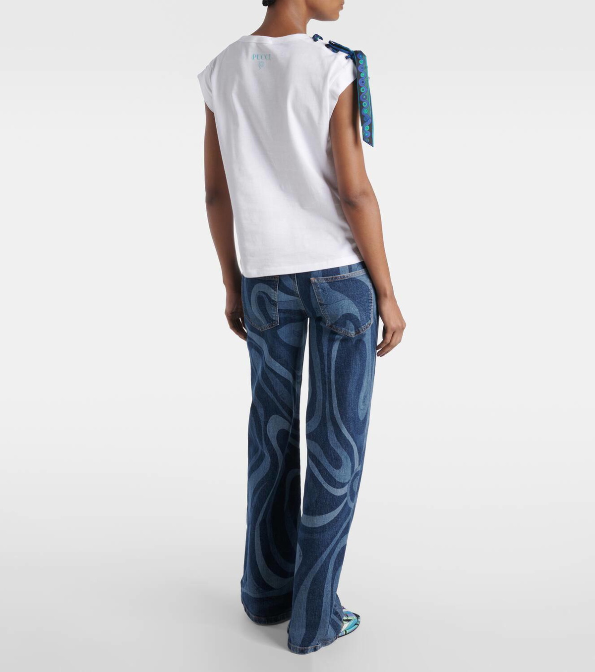 Pucci Iride-detail cotton T-shirt