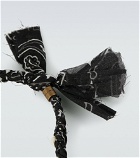 Alanui - Embellished bandana-print necklace