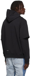 C2H4 Black Coherence Double Layer Hoodie