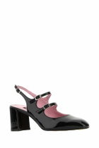 Carel Black Leather Banana Pumps
