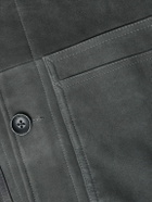 Rag & Bone - Graham Corduroy-Trimmed Suede Jacket - Gray