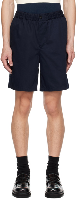 Photo: AMI Paris Navy Elasticized Shorts