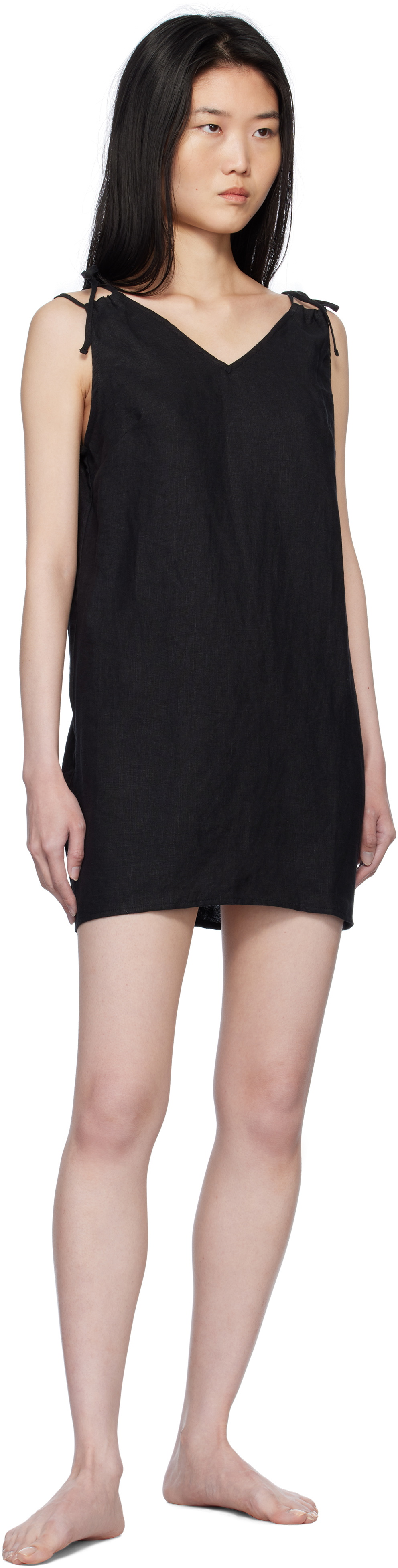 Deiji Studios Black Looped Minidress