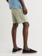 FRESCOBOL CARIOCA - Felipe Linen and Cotton-Blend Drawstring Shorts - Green