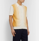 Mr P. - Striped Cotton Polo Shirt - Yellow