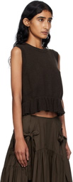 Cecilie Bahnsen Brown Bill Vest