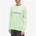 Givenchy Men's Logo Crew Sweat in Mint Green