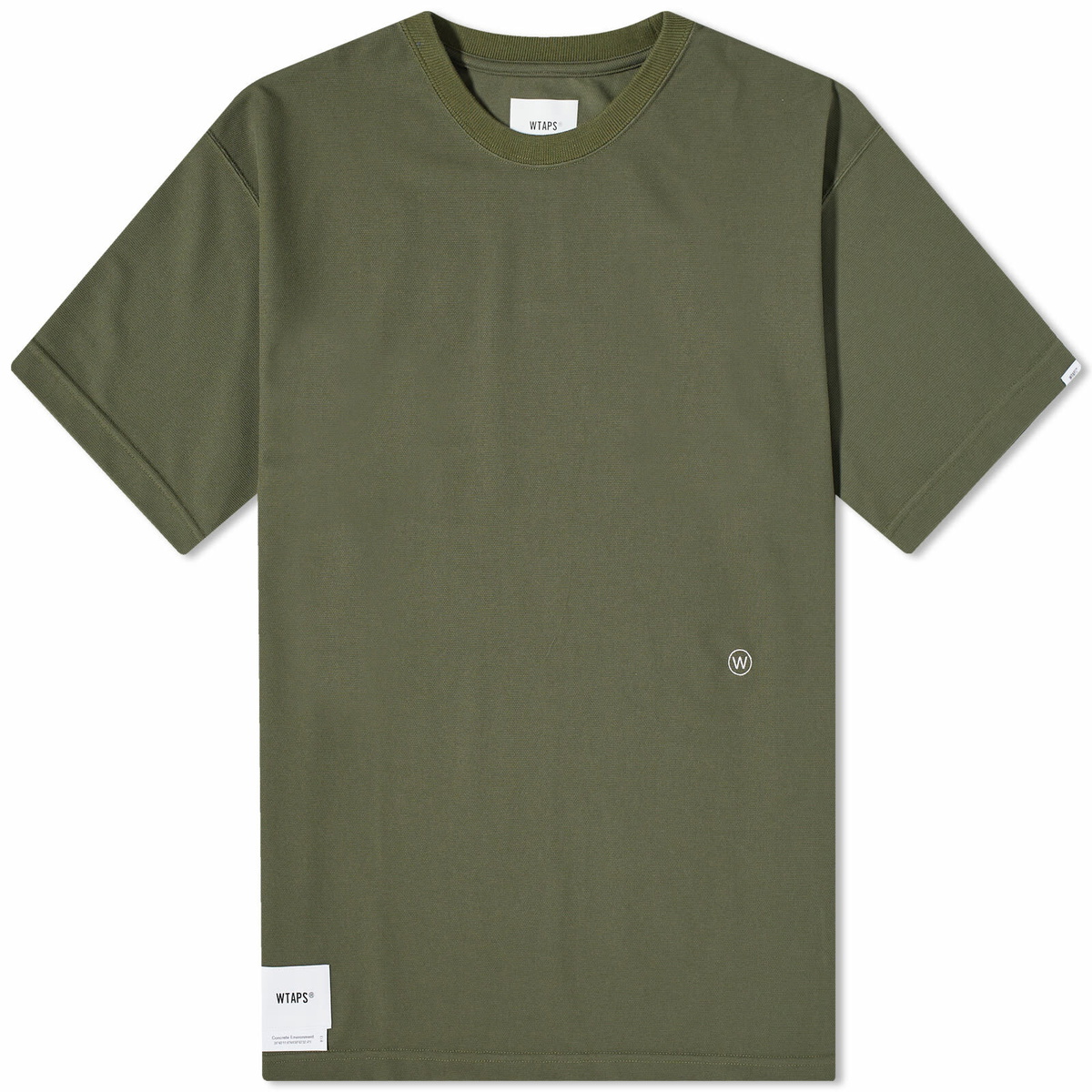 WTAPS Men's 25 W Print T-Shirt in Olive Drab