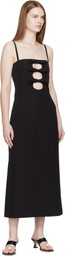Sandy Liang Black Sen Midi Dress