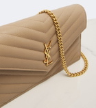 Saint Laurent Cassandre Envelope leather wallet on chain