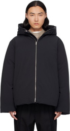 Jil Sander Black Hooded Down Jacket