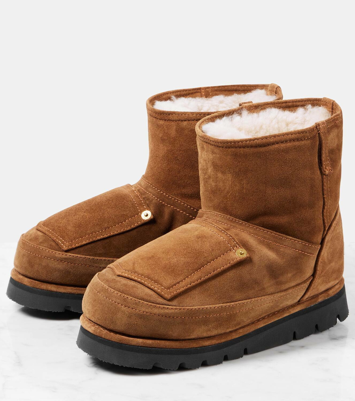 Acne Studios Shearling-lined leather ankle boots Acne Studios