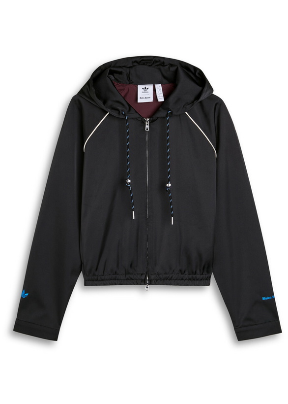 Photo: Adidas X Wales Bonner X Wales Bonner Hooded Satin Jacket Black