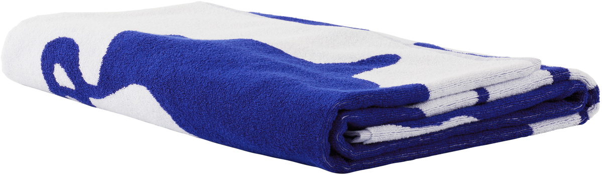 Burberry Navy & White Split EKD Beach Towel