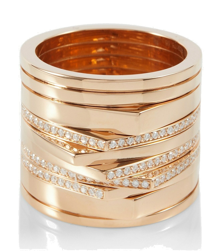 Photo: Repossi Antifer 18kt rose gold ring with diamonds