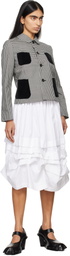 Comme des Garçons Girl Black & White Wool Gingham Check Jacket