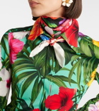 Dolce&Gabbana Floral silk twill scarf