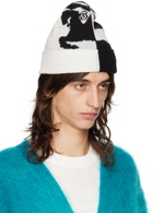 Burberry Black & White EKD Cashmere Beanie